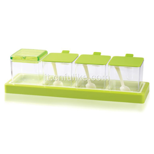 Scatola di condimento in plastica per cucina